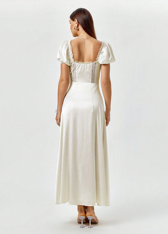 Белое праздничный, вечернее платье SHEIN однотонное