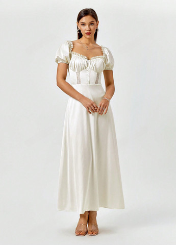 Белое праздничный, вечернее платье SHEIN однотонное