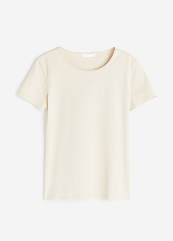 Светло-бежевая летняя футболка H&M