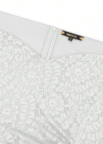 Білий вечірня сукня силуетна SHEIN однотонна