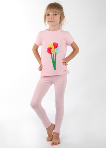 Розовый комплект(футболка,лосины) Klimani