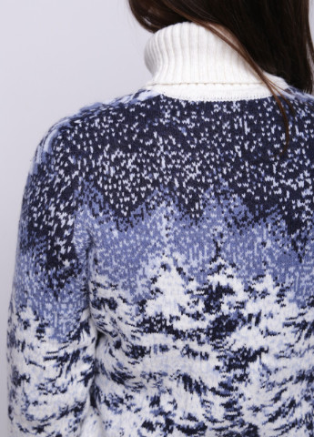 Білий зимовий светр жіночий білий зимовий з ялинками Pulltonic Прямая