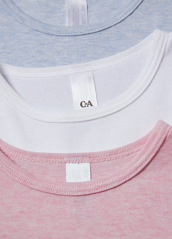 Комбинированная летняя футболка (3 шт.) C&A