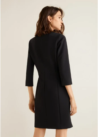 Черное кэжуал платье Mango однотонное