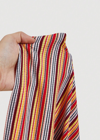 Комбинированное кэжуал платье с открытой спиной SHEIN в полоску