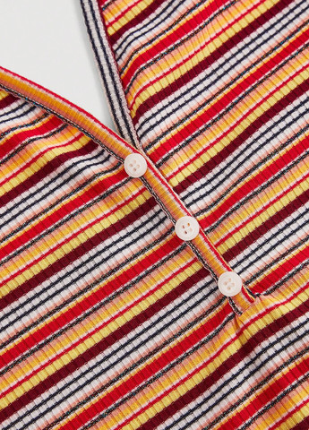 Комбинированное кэжуал платье с открытой спиной SHEIN в полоску