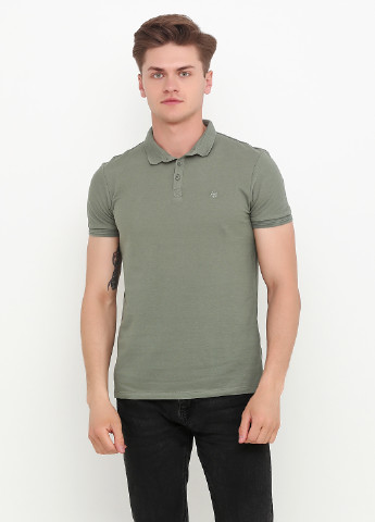 Оливковая футболка-поло для мужчин Mavi однотонная