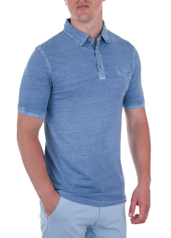 Голубой футболка-поло для мужчин COLOURS & SONS однотонная