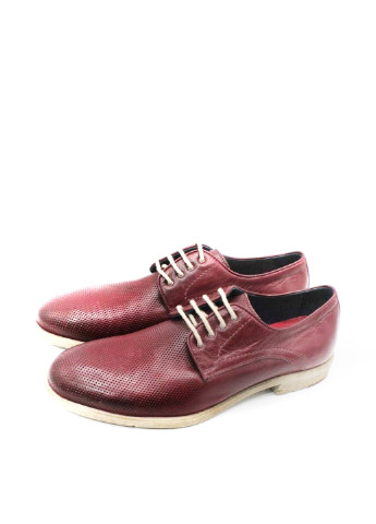 Кэжуал бордовые мужские туфли Luciano Bellini на шнурках