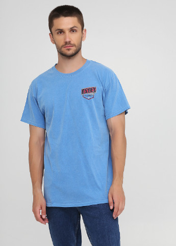 Голубая летняя футболка Blue 84