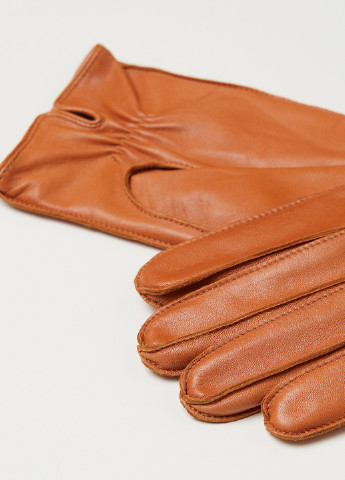 Перчатки H&M однотонные охра кэжуалы