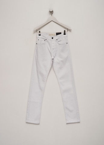 Белые демисезонные зауженные джинсы Benson & Cherry