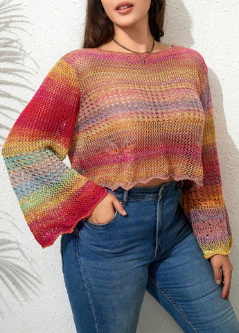 Комбинированный демисезонный джемпер джемпер SHEIN