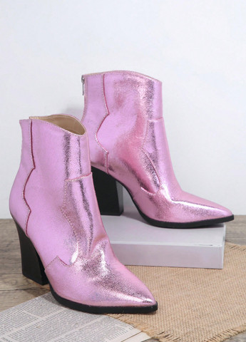 Светло-розовые демисезонная ботильоны SHEIN