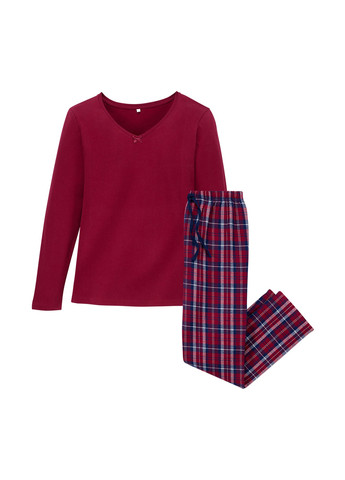 Темно-бордова зимня піжама (лонгслів, штани) Blue Motion