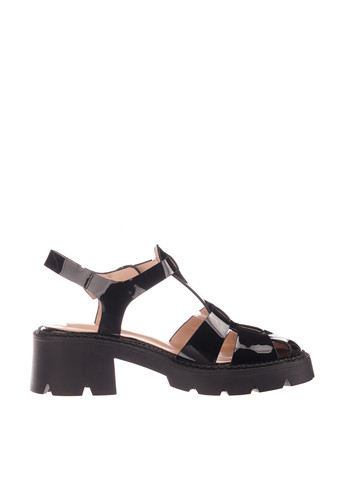 Черные босоножки Blizzarini с ремешком лаковые