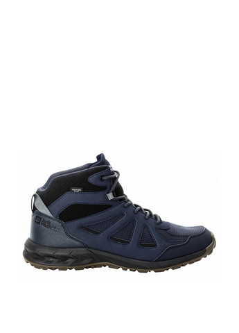 Темно-синие мужские ботинки со шнурками