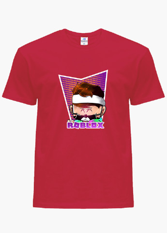 Червона демісезонна футболка дитяча роблокс (roblox) (9224-1221) MobiPrint