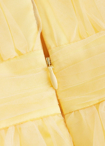 Желтое вечернее платье с пышной юбкой SHEIN однотонное