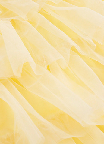 Желтое вечернее платье с пышной юбкой SHEIN однотонное