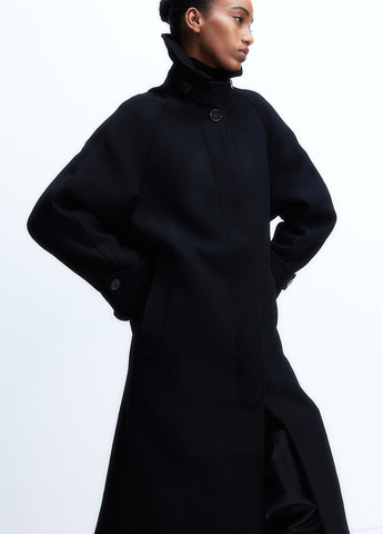 Чорне демісезонне Пальто однобортне H&M