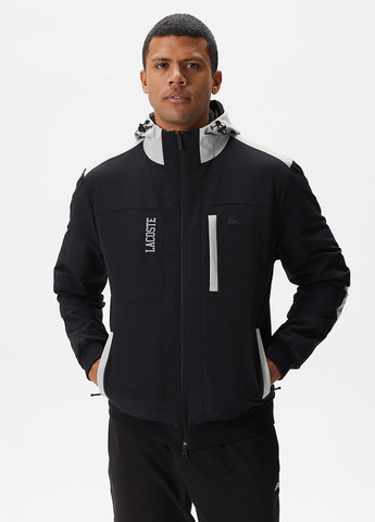 Черная демисезонная куртка Lacoste