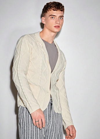 Молочный демисезонный кардиган SHEIN