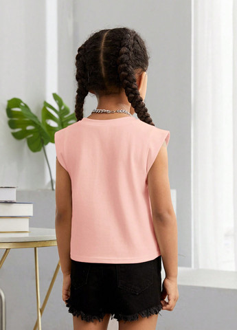 Светло-розовая летняя футболка SHEIN