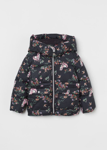 Чорна демісезонна куртка H&M