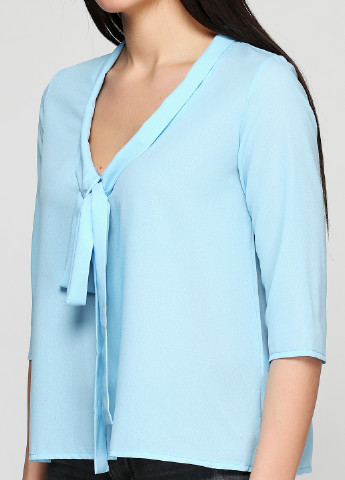 Блакитна демісезонна блуза з довгим рукавом Karree