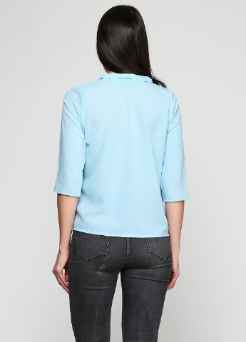 Голубая демисезонная блуза с длинным рукавом Karree