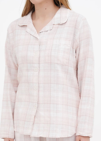 Світло-рожева всесезон піжама (сорочка, штани) рубашка + брюки oyanda