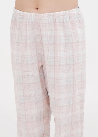 Світло-рожева всесезон піжама (сорочка, штани) рубашка + брюки oyanda