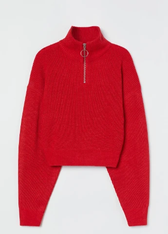 Красный демисезонный свитер H&M