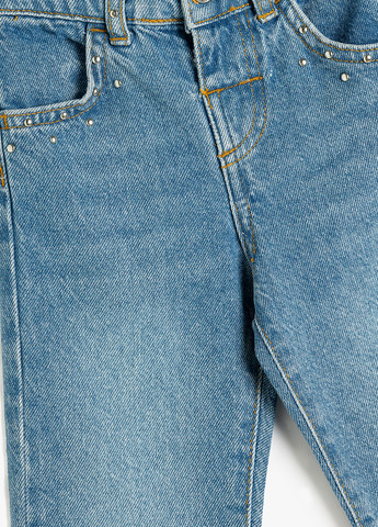 Темно-голубые демисезонные зауженные джинсы KOTON