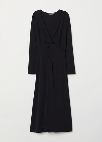 Чорна вечірня сукня кльош H&M однотонна