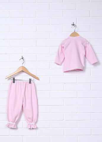 Рожевий демісезонний комплект (кофта, штани) Ladida Beby