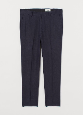 Темно-синие кэжуал демисезонные классические брюки H&M