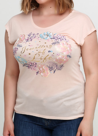 Персиковая летняя футболка Трикомир