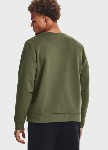 Хаки свитшот Under Armour логотип без декора (263207366)