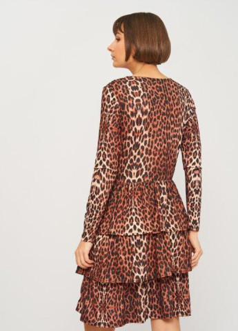 Коричнева кежуал сукня, сукня кльош Sisters Point леопардовий