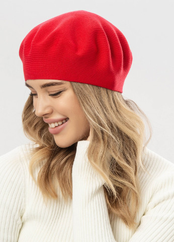 Комплект жіночій -46 Червоно-рожевий (Берет подвійний стрейчевий 56см-58см та Шарф 160х20см) W-Luxury 9260K (254046399)