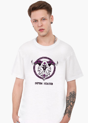Біла футболка чоловіча мисливець на демонів (demon hunter) білий (9223-1994) xxl MobiPrint