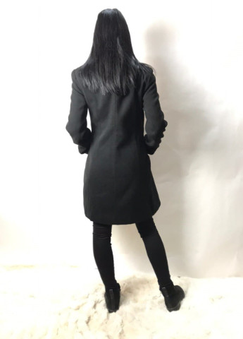 Черное демисезонное Пальто двубортное Rinascimento