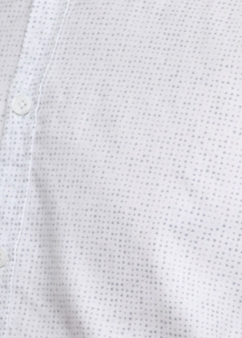 Белая кэжуал рубашка с геометрическим узором Garcia Jeans с длинным рукавом