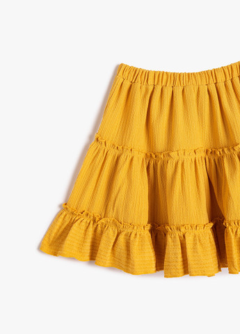 Желтая кэжуал однотонная юбка KOTON клешированная