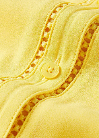 Желтое кэжуал платье рубашка SHEIN однотонное