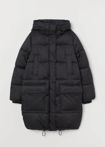 Чорна зимня куртка H&M