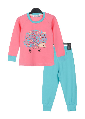 Розовая всесезон пижама (лонгслив, брюки) лонгслив + брюки Matilda