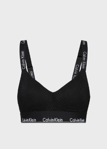 Чорний топ бюстгальтер Calvin Klein з кісточками поліамід